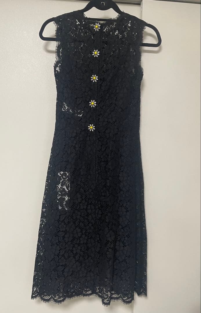 ドルチェ&ガッバーナDOLCE&GABBANAレースノースリワンピース黒新品
