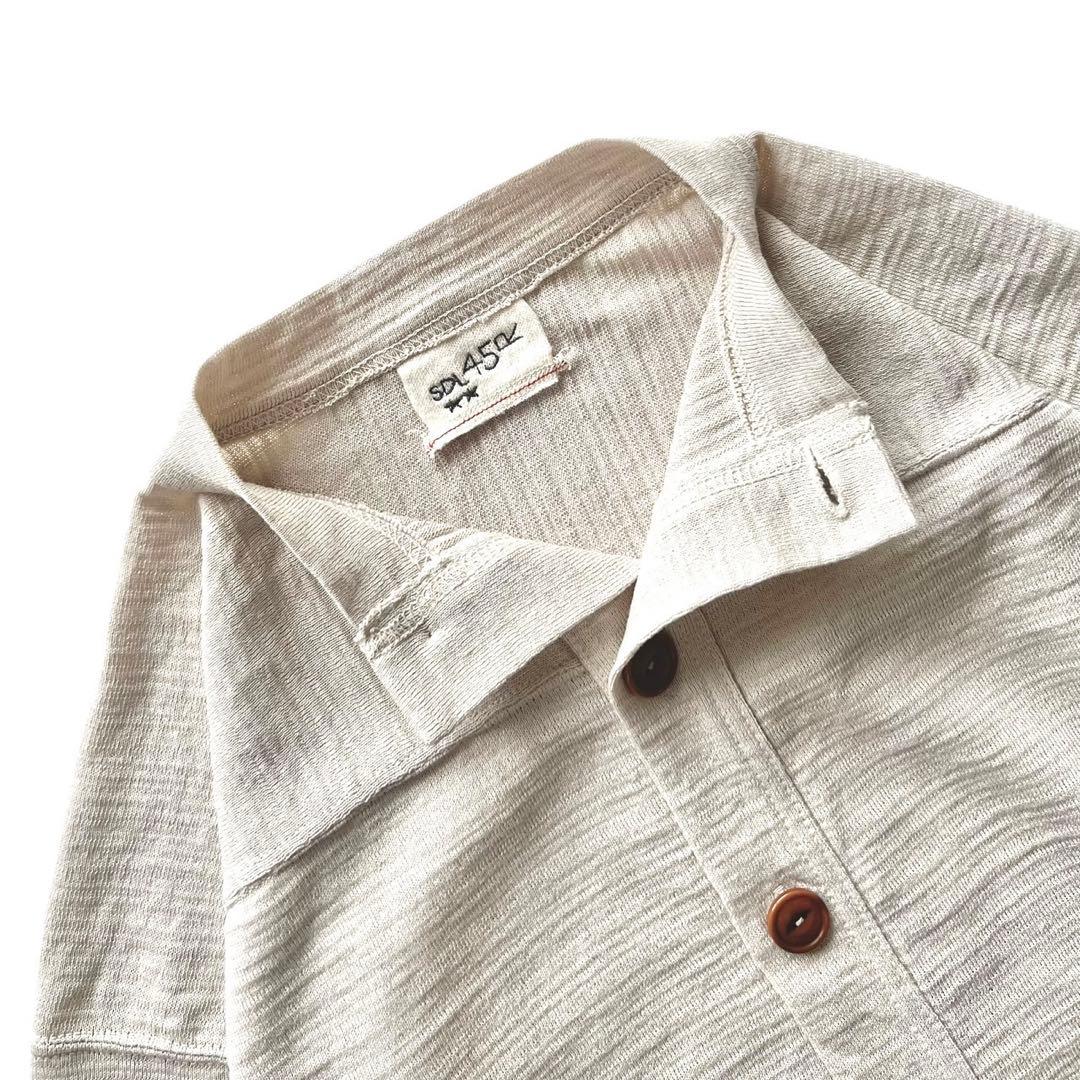 【極美品】45R/でこぼこギマニットソーの908カーディガン/ベージュ