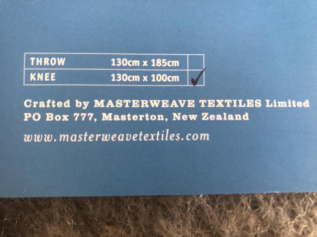 【新品】モヘア100%膝掛け　ニュージーランドmade