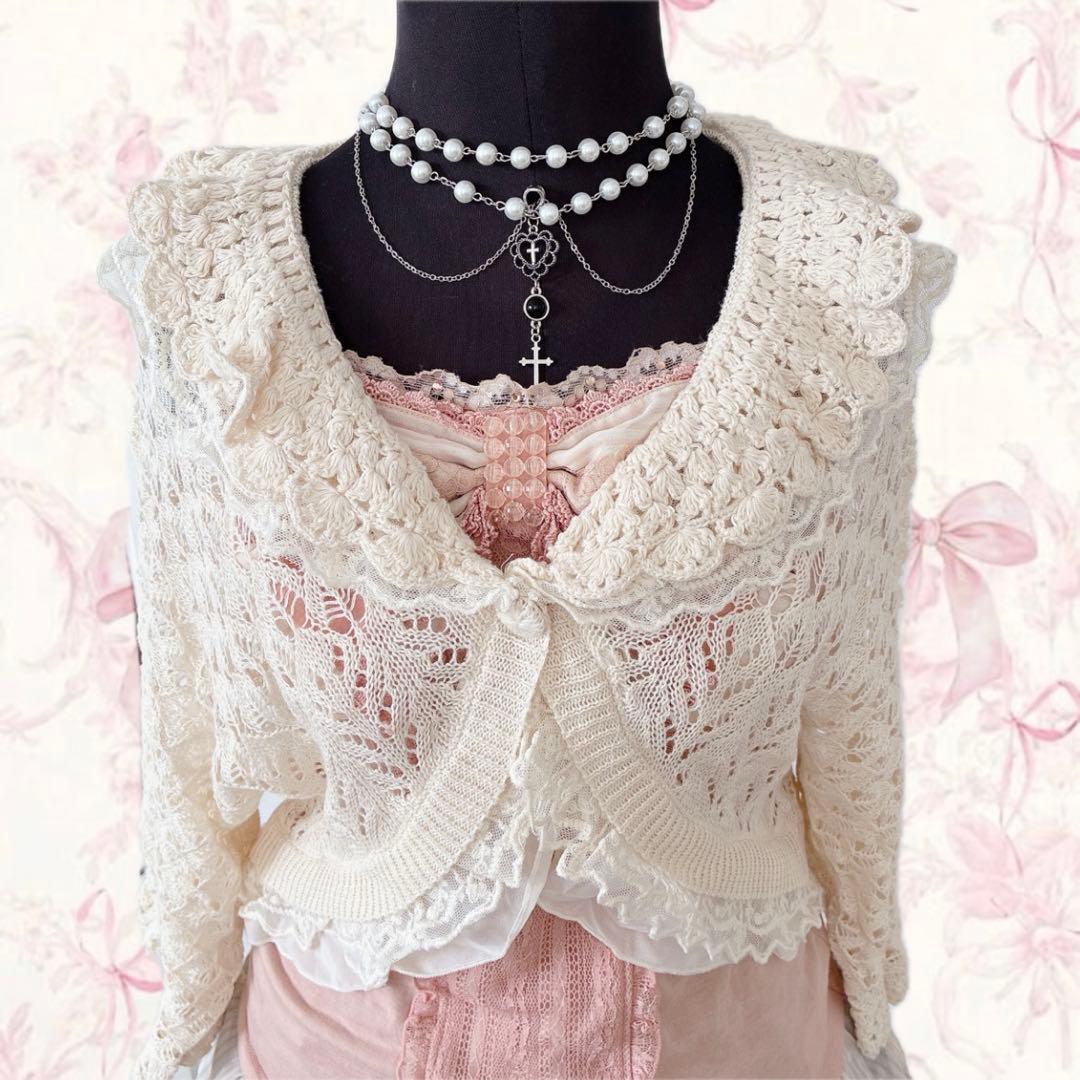 00s y2k axes femme フリル レース ボレロ ウィッシュコア