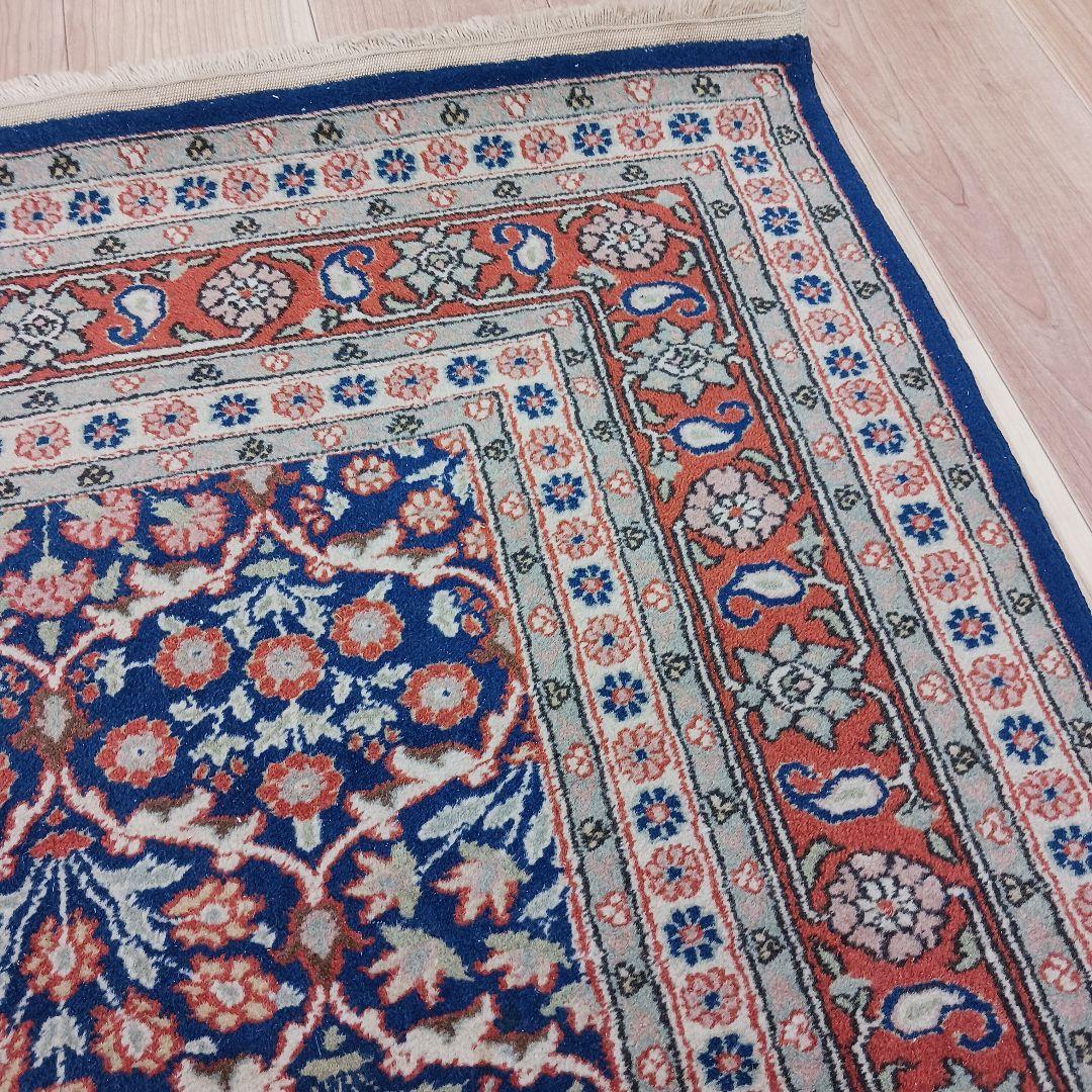 Y2742 トルコ絨毯 ヘレケ ウール×コットン 手織り 154×91㎝