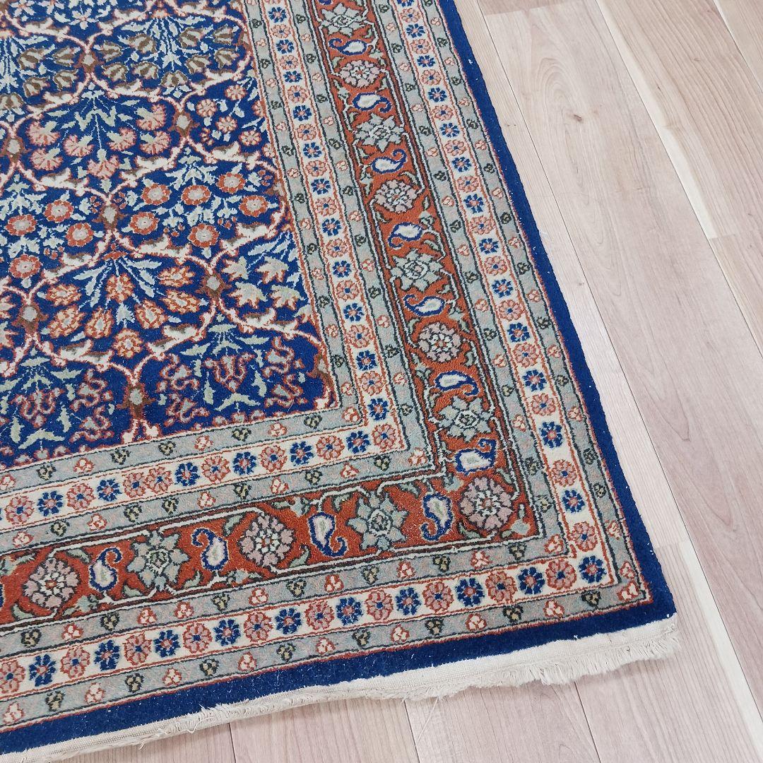 Y2742 トルコ絨毯 ヘレケ ウール×コットン 手織り 154×91㎝