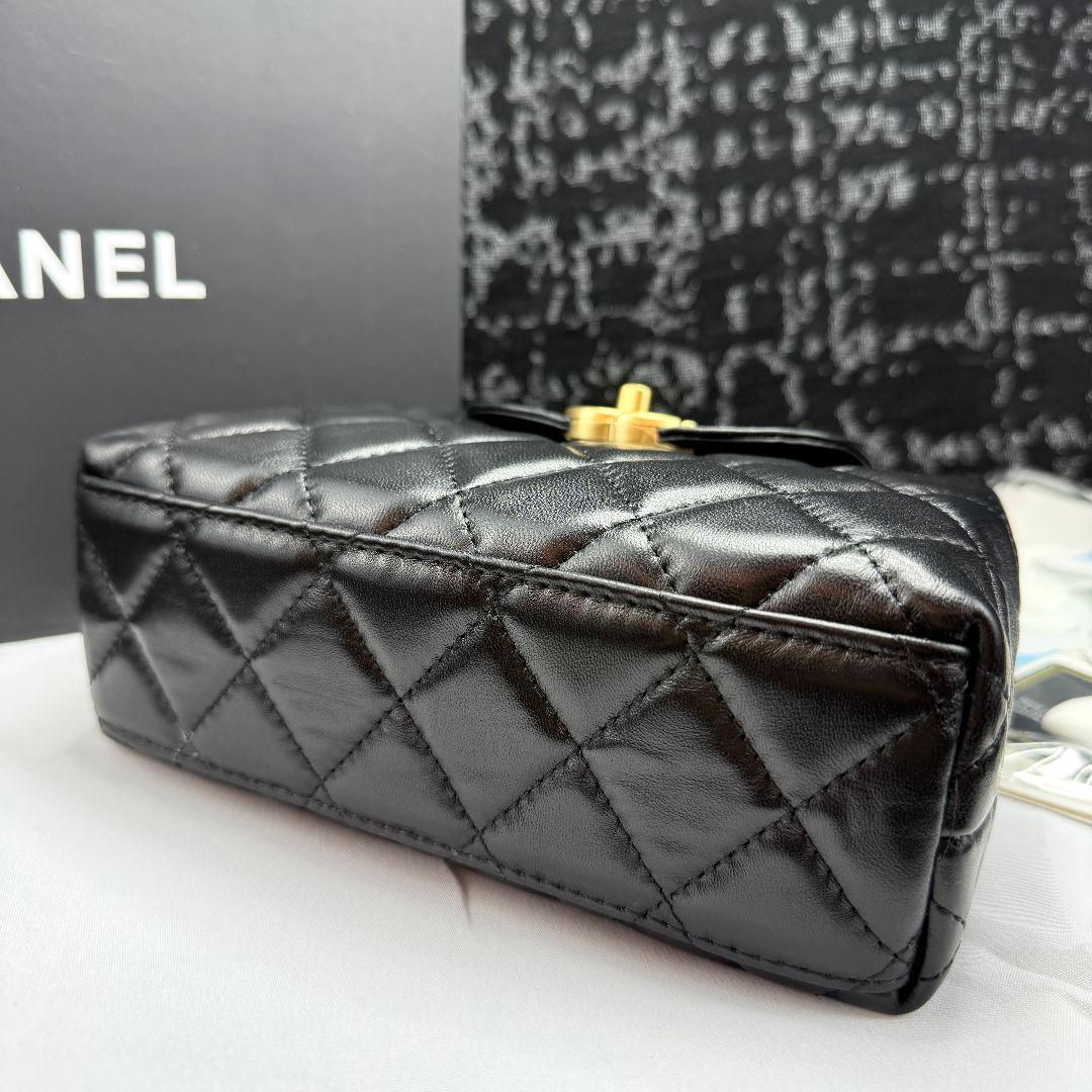 CHANEL ハンドルショルダーバッグ ブラック