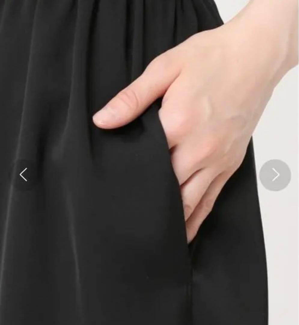 MUSE de Deuxieme Classe シルクサテンギャザーワイドパンツ