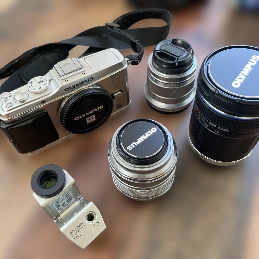 Olympus PEN E-P3 ミラーレス一眼 3本レンズ付き