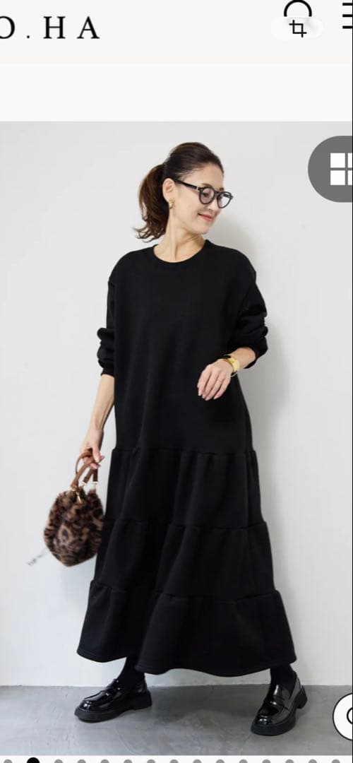 plus OTO.HAの裏起毛ワンピース