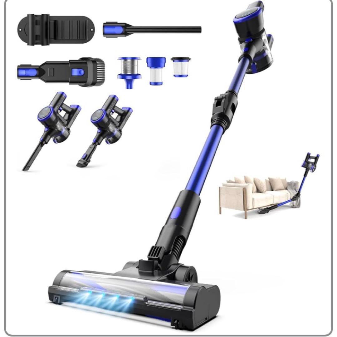 掃除機 コードレス【腰痛ゼロ設計】50000Pa超強力吸引+50分連続稼働