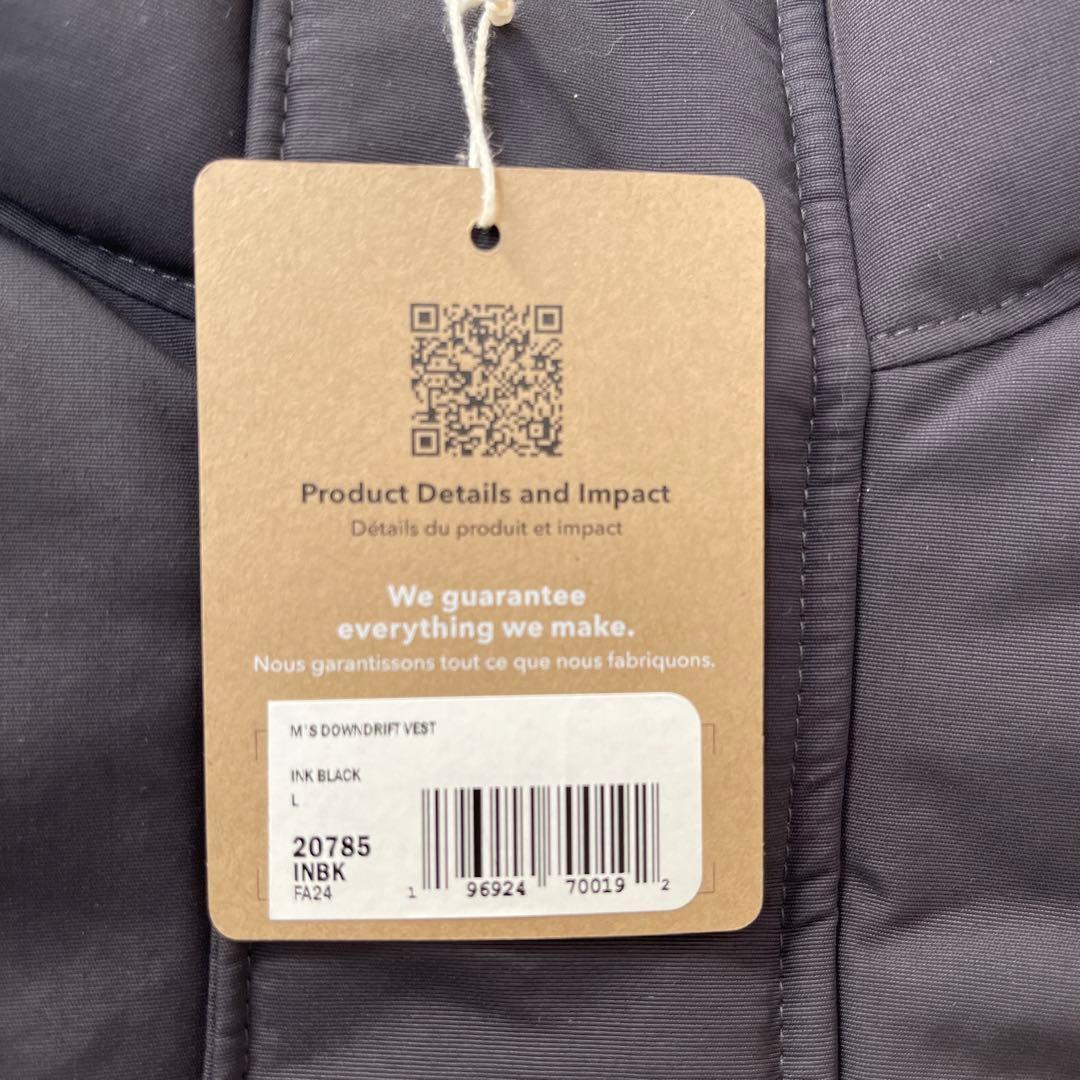 【新品】 Patagonia ブラック ダウンベスト Ｌ