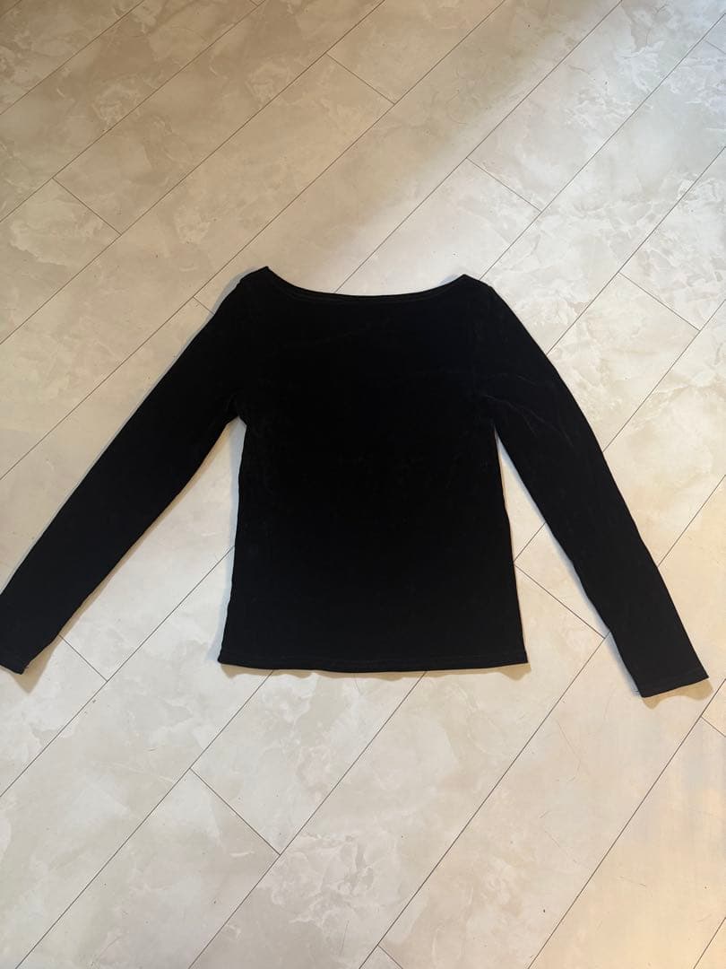 Mystrada 黒 長袖 トップス ベロア　サイズ38