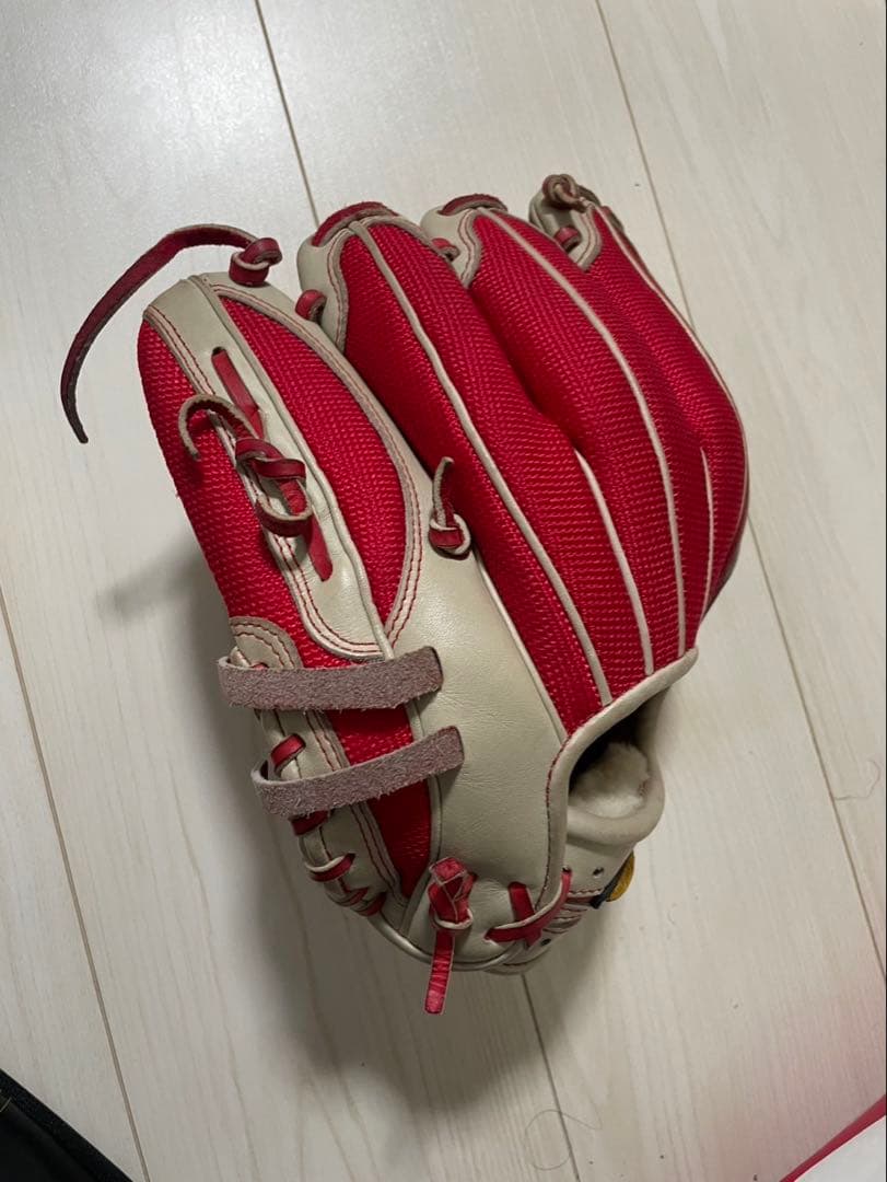 【こうちゃんさん専用】ミズノプロ　軟式グローブ レッド/ベージュ