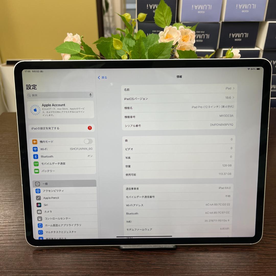 iPad Pro 12.9インチ（第4世代) Wi-Fi+Cellularモデル