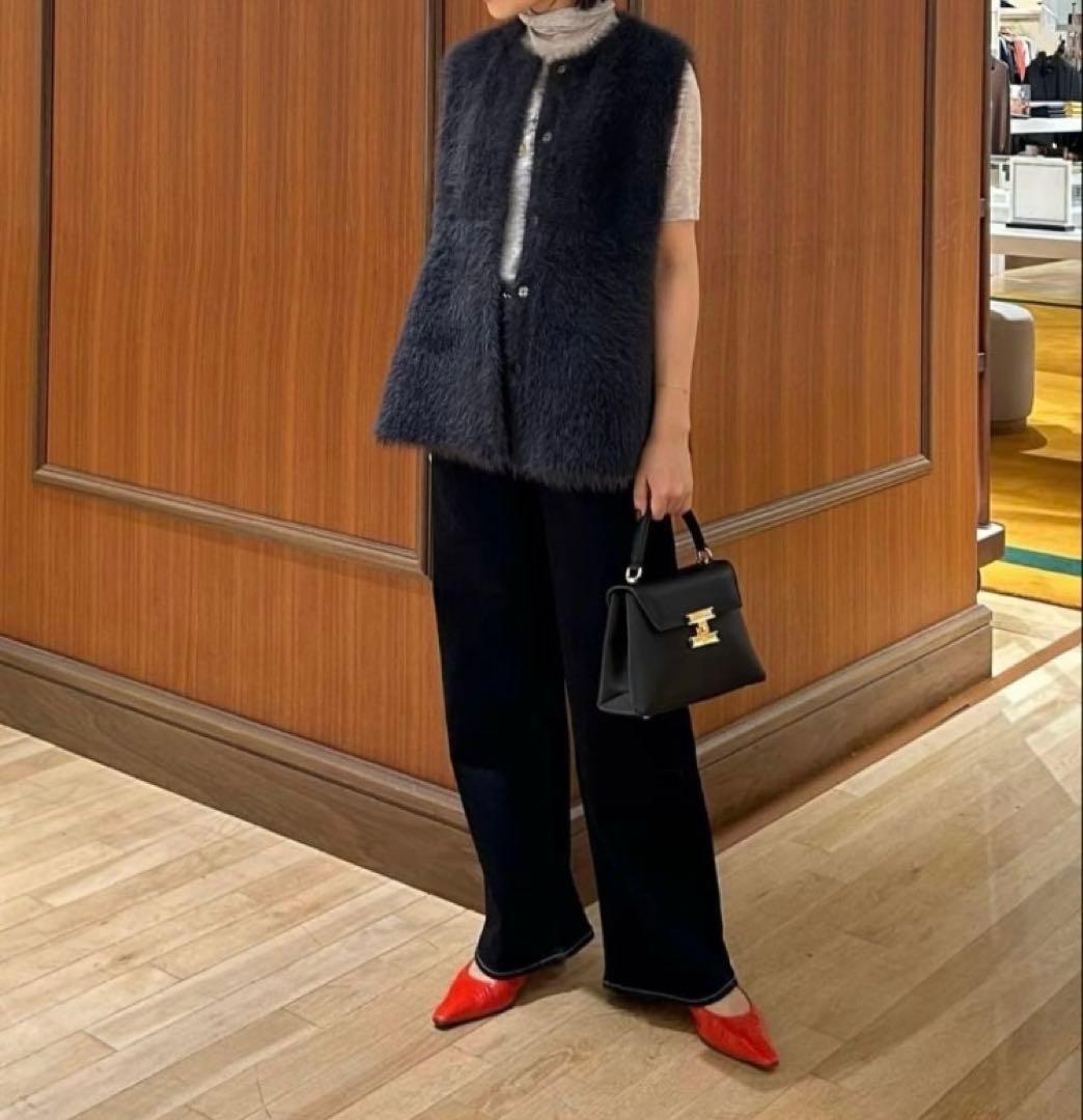 2025AW BALLSEY フェザーヤーン ペプラムベスト　ボールジィ