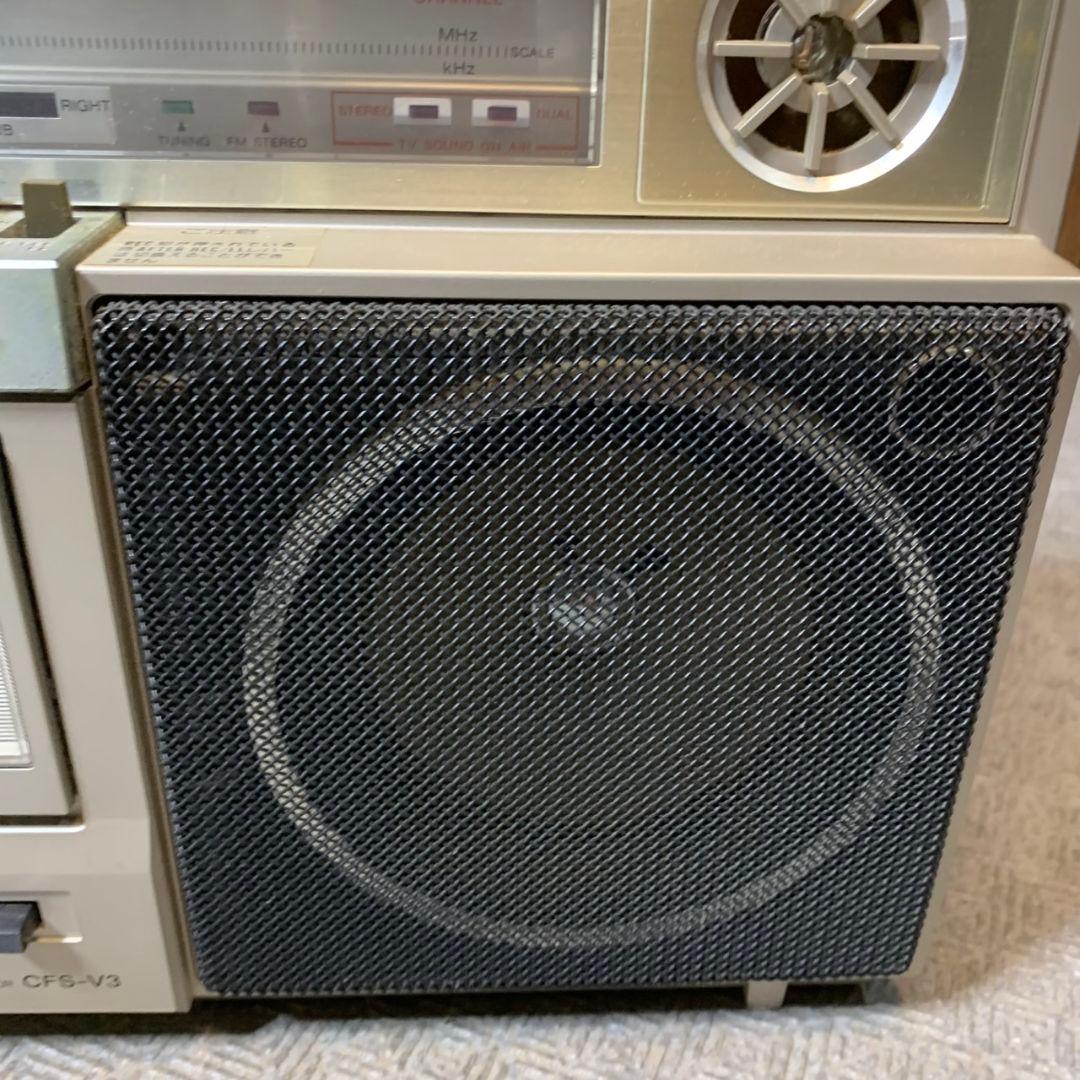 J386\" SONY CFS-V3 カセットデッキラジオ昭和レトロ