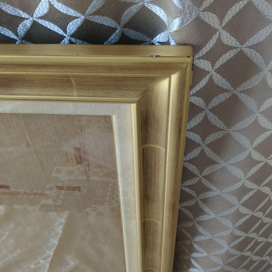 金色 F15 号 油彩額縁 木製　中古