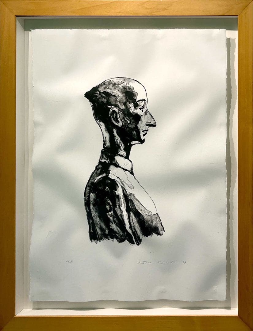 舟越桂 「言葉で描かれた地図」 1994年 リトグラフ