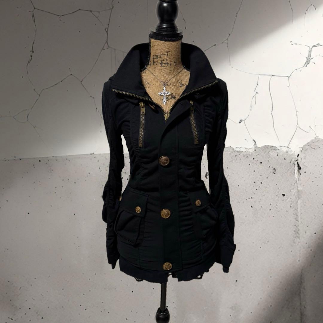 y2k 00s❤︎ ギミック グランジ クシュクシュパーカー