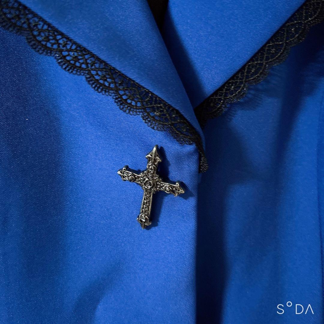 Moi-meme-Moitie十字架ボタン比翼ジャケット