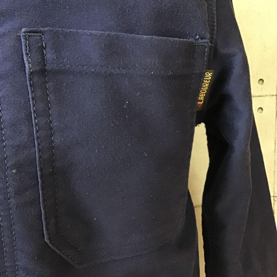 ユーロヴィンテージ　ラブルール　モールスキンジャケット　フランス製　ナス紺