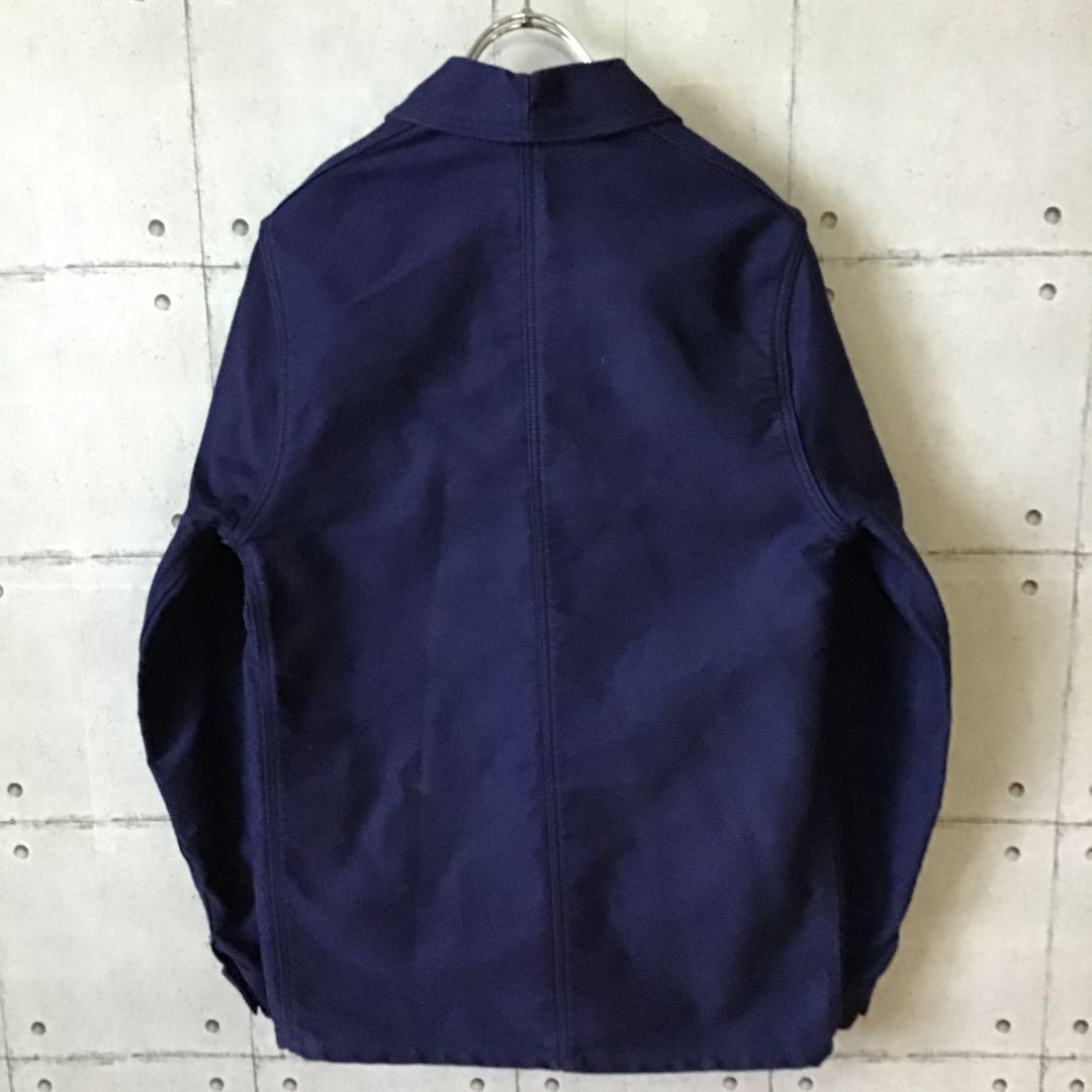 ユーロヴィンテージ　ラブルール　モールスキンジャケット　フランス製　ナス紺