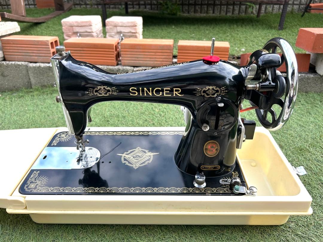 SINGER シンガー　縫えるアンティークミシン　モーター付き