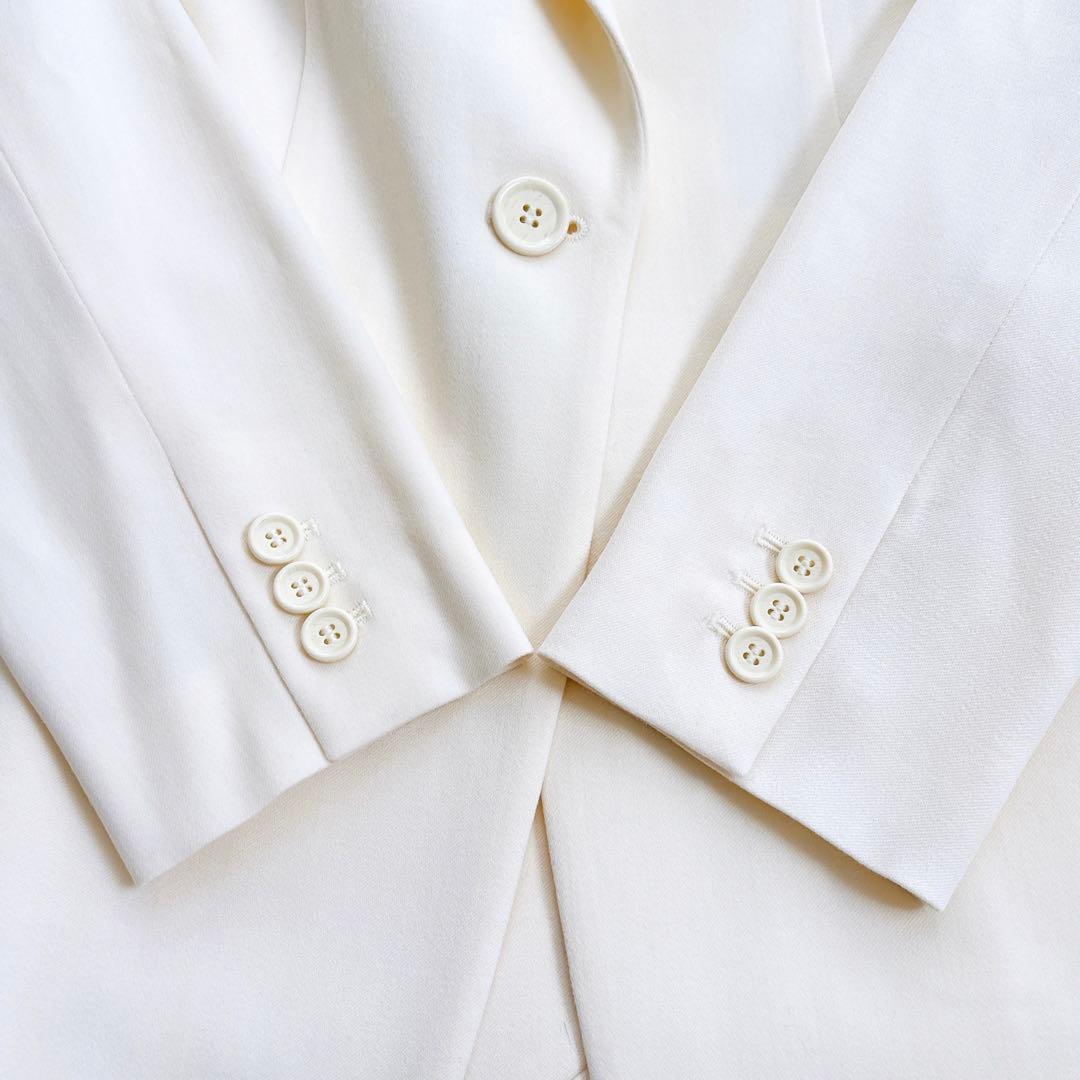 《新品23年製》ANAYI アイボリー ウール混 テーラードジャケット 白系 S