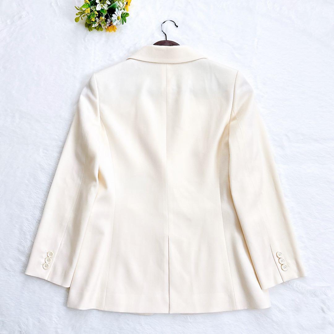 《新品23年製》ANAYI アイボリー ウール混 テーラードジャケット 白系 S