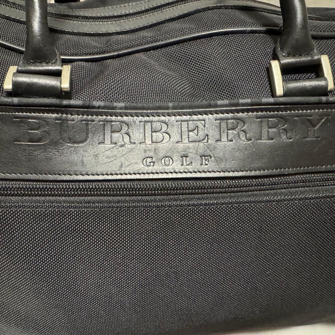 バーバリーゴルフ 2way ボストンバッグ ブラック ロゴ