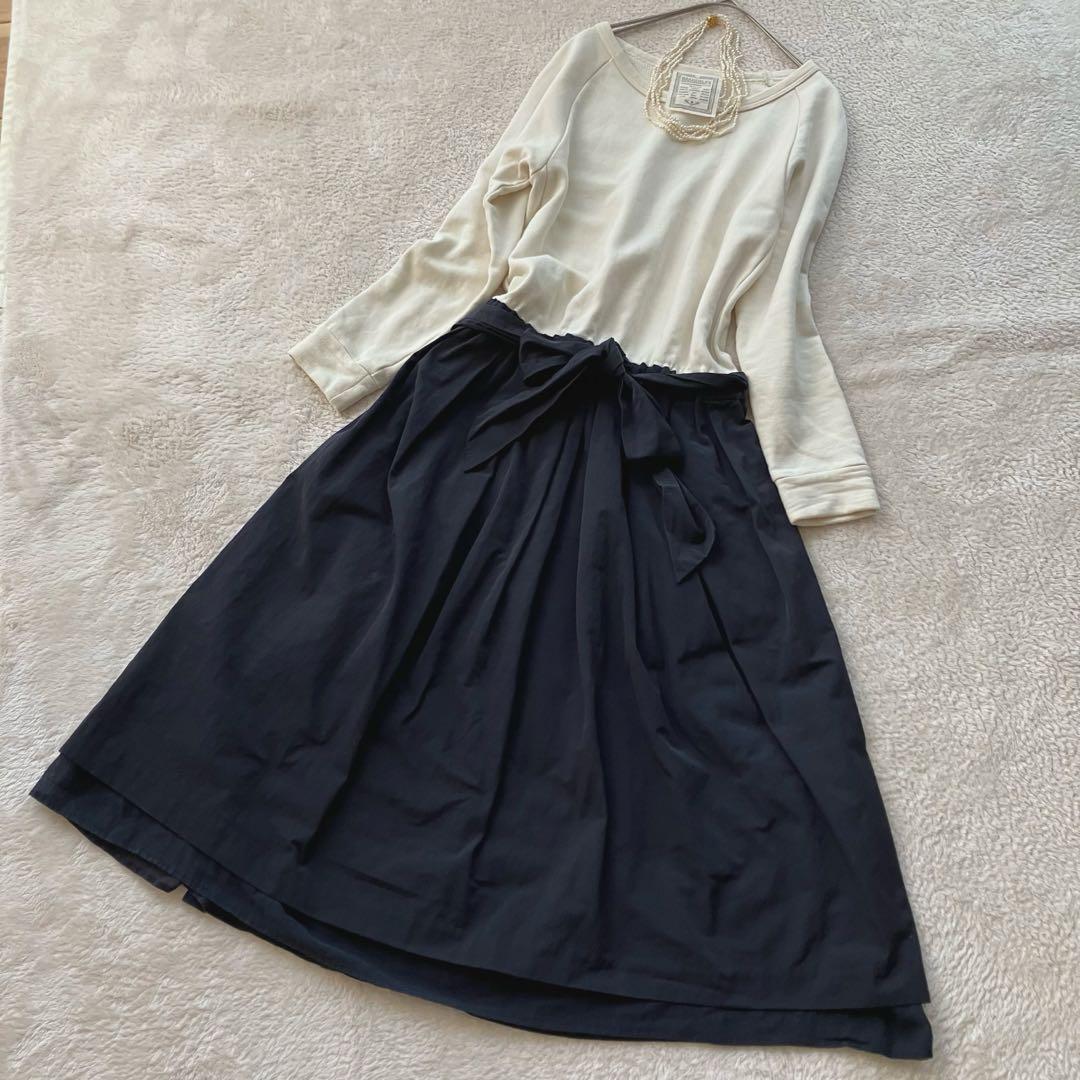 たぼわんこさま　ビアズリー BEARDSLEY ドッキング ワンピース フレア