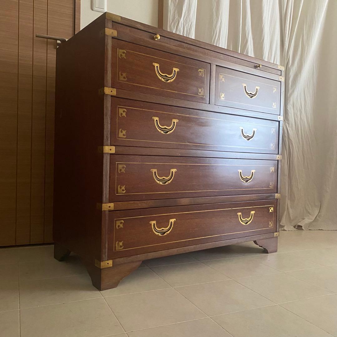 アンティーク　チェスト　ヨーロピアン　象嵌　イギリス　英国　モダン　北欧　棚