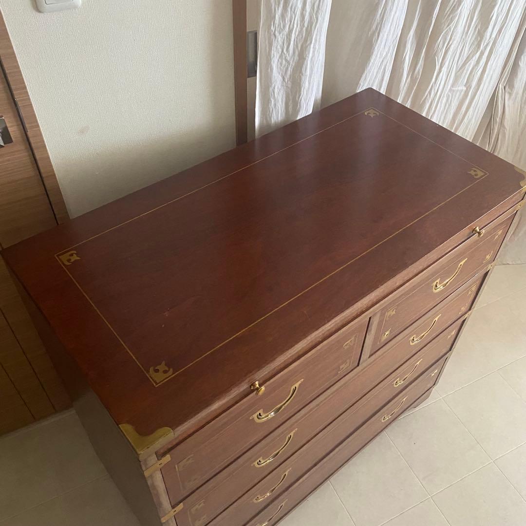 アンティーク　チェスト　ヨーロピアン　象嵌　イギリス　英国　モダン　北欧　棚