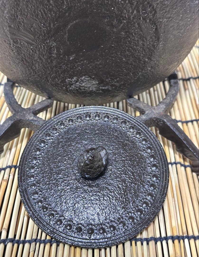 未使用品、供箱付　岩手県奥州水沢幸工芸　現代の名工 佐藤勝久造　丸平型亀甲霰