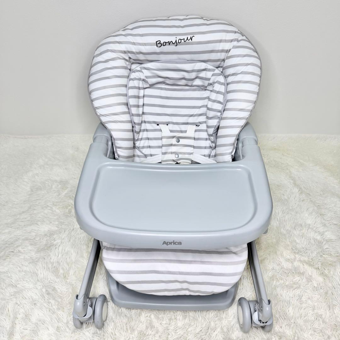 美品 Aprica ユラリズム ハイローチェア バースデイ限定モデル 手動
