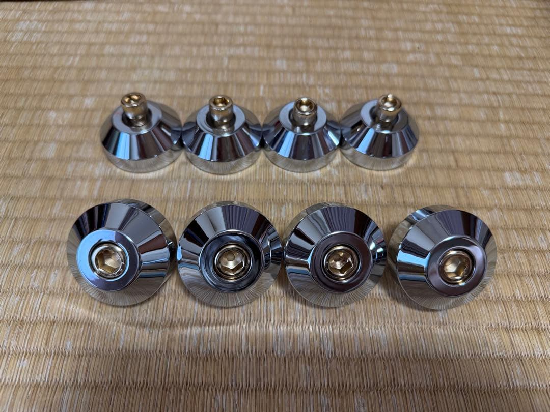 シボレーインパラ58-64フロントアッパーロアービレットクロームブッシュカバー