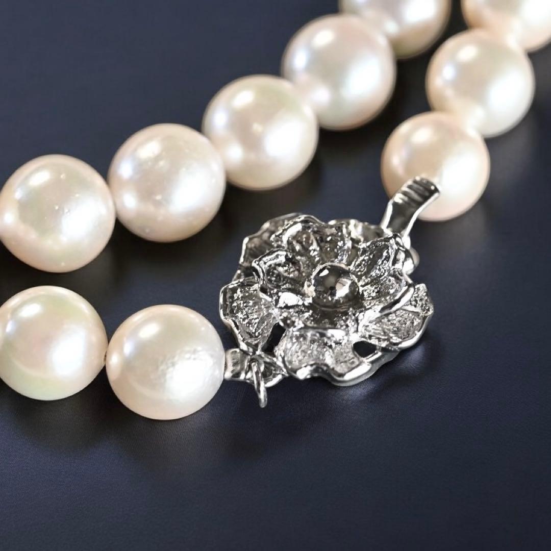 【高島屋購入品】アコヤ　パール　ネックレス　大珠　8ミリ　本真珠