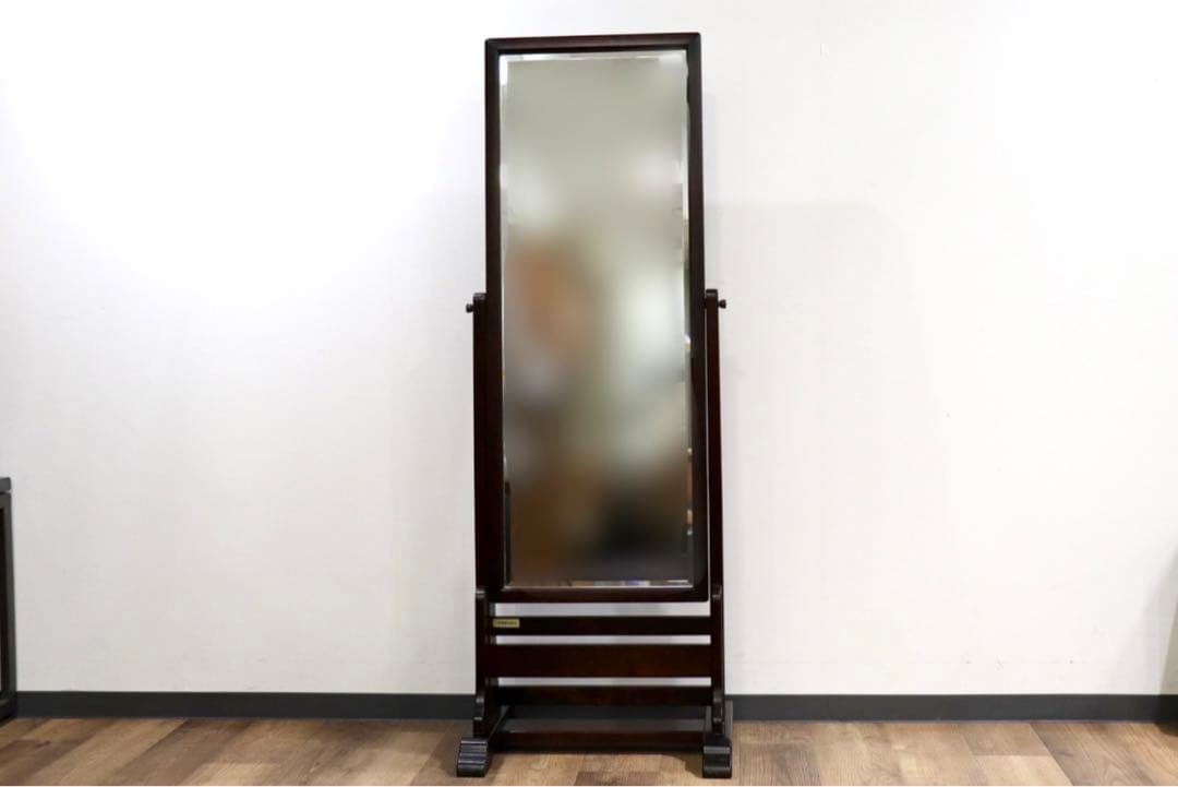 GMIH6○北海道民芸家具 姿見 全身鏡 スタンドミラー ウォールミラー 鏡