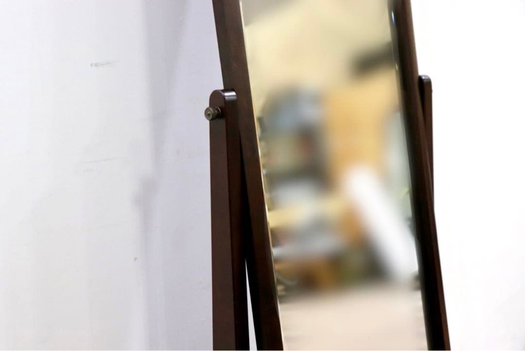 GMIH6○北海道民芸家具 姿見 全身鏡 スタンドミラー ウォールミラー 鏡