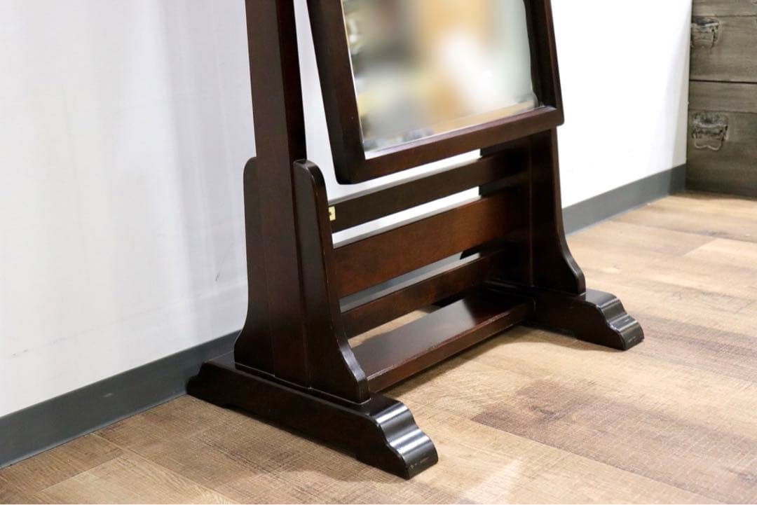 GMIH6○北海道民芸家具 姿見 全身鏡 スタンドミラー ウォールミラー 鏡