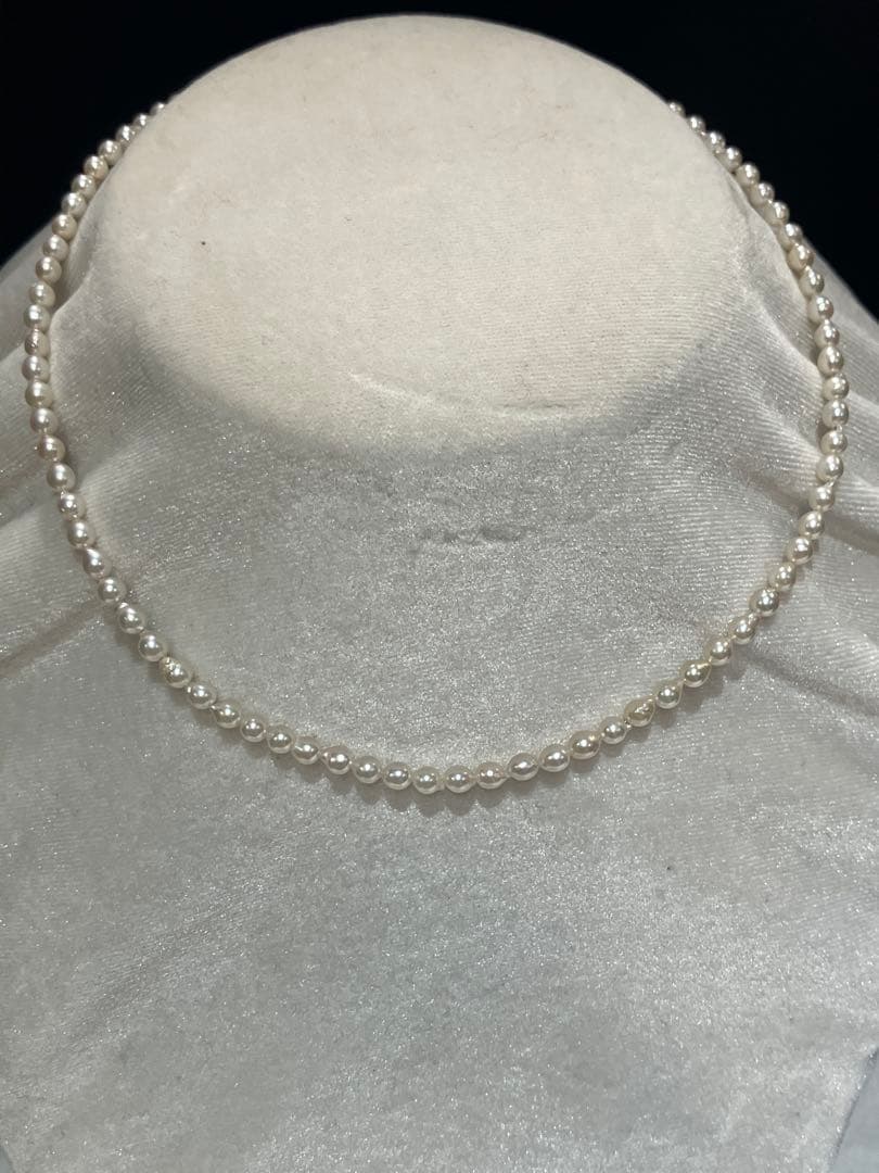 伊勢志摩英虞湾産あこや真珠　3.5-4mm パールネックレス