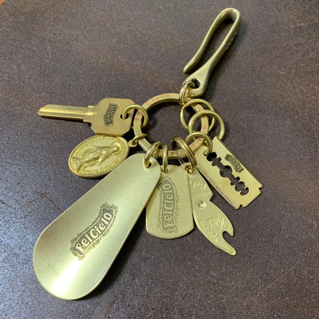 Bel Cielo　真鍮製　スモールシューホーンMIXキーホルダー