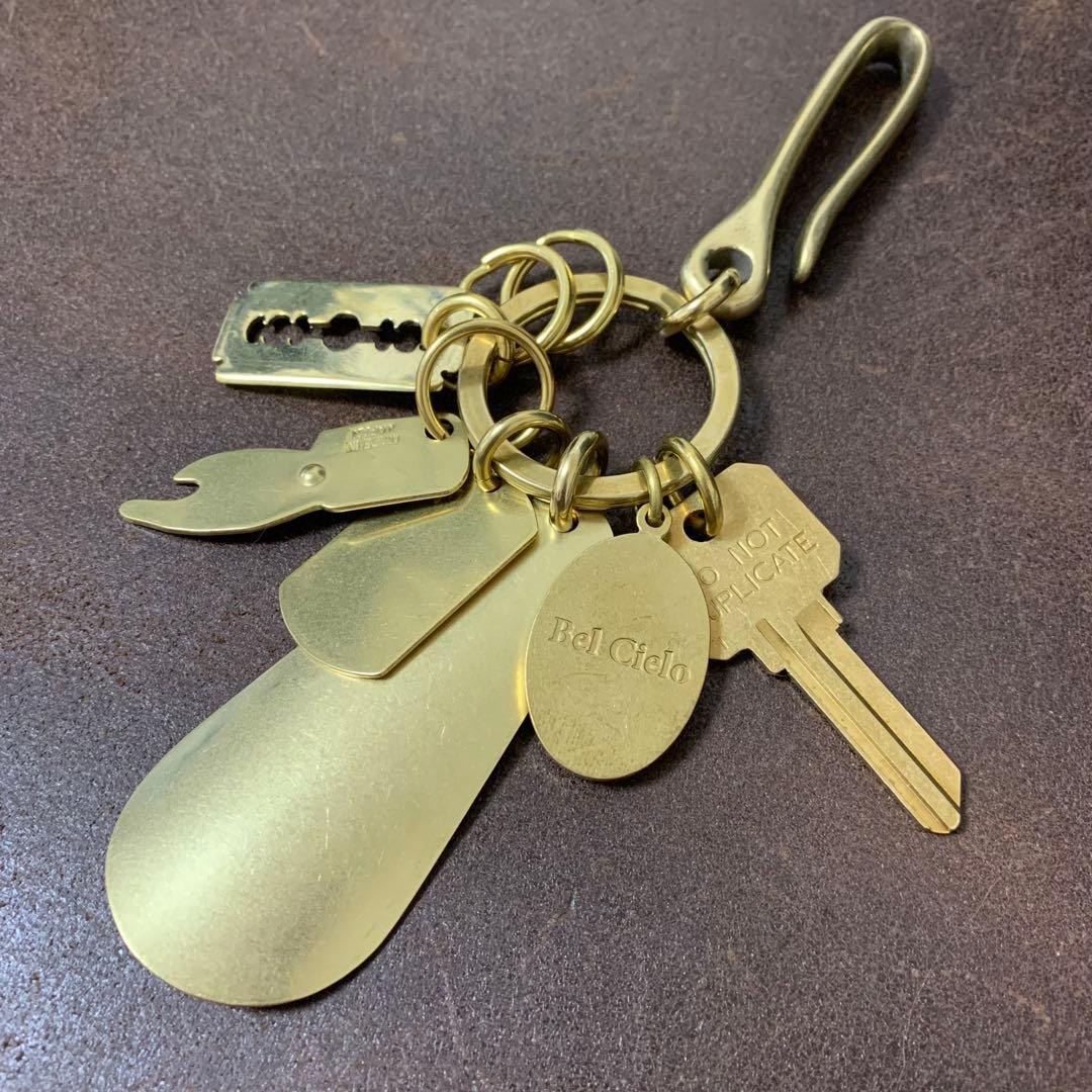 Bel Cielo　真鍮製　スモールシューホーンMIXキーホルダー