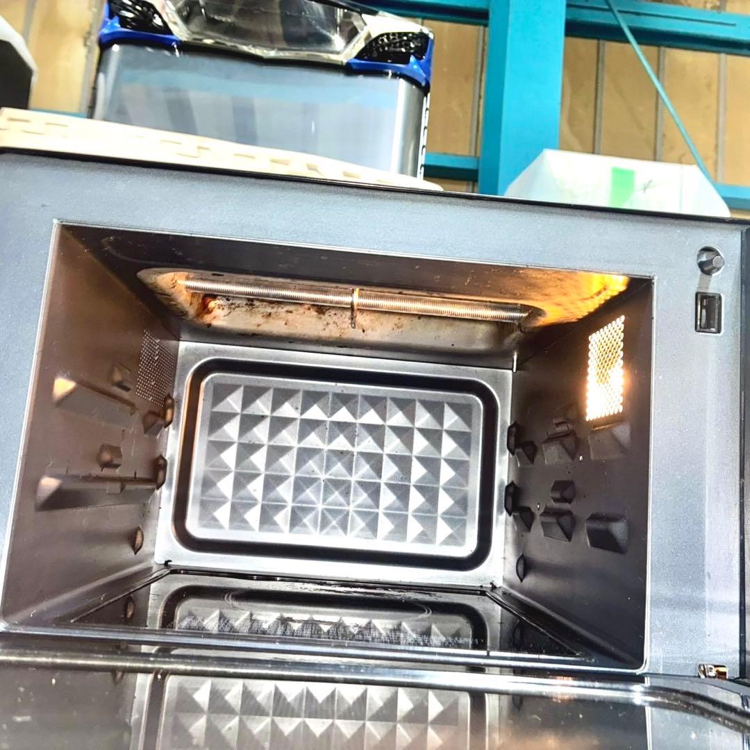 黒×ミラー調 アイリスオーヤマ オーブンレンジ 18L アイリスオーヤマ