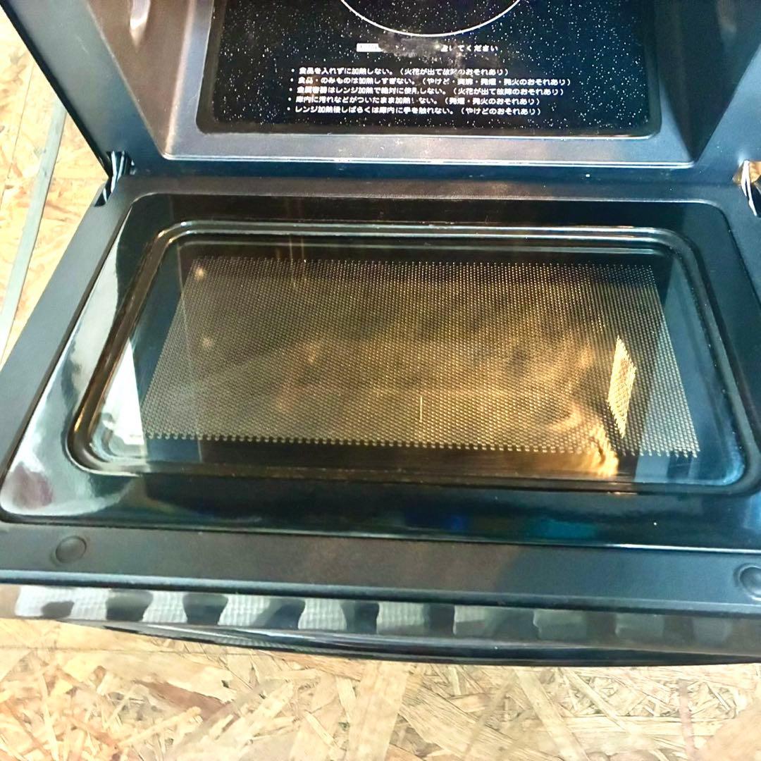 黒×ミラー調 アイリスオーヤマ オーブンレンジ 18L アイリスオーヤマ