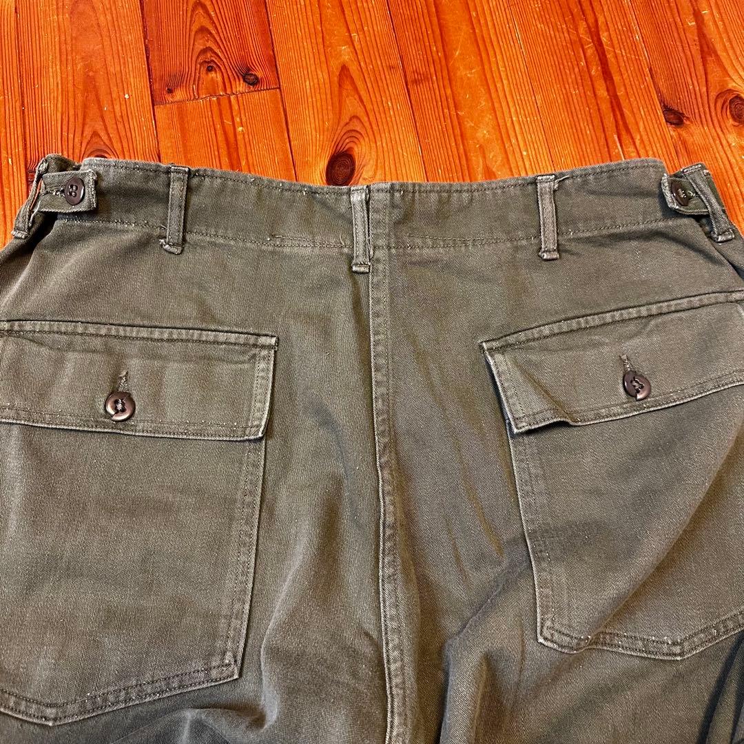 60s初期実物OG107ベイカーパンツサイドアジャスター付Xラージ表記平ボタン1