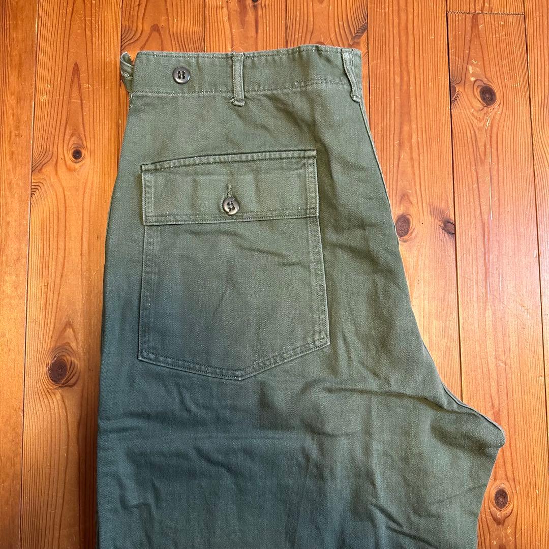 60s初期実物OG107ベイカーパンツサイドアジャスター付Xラージ表記平ボタン1