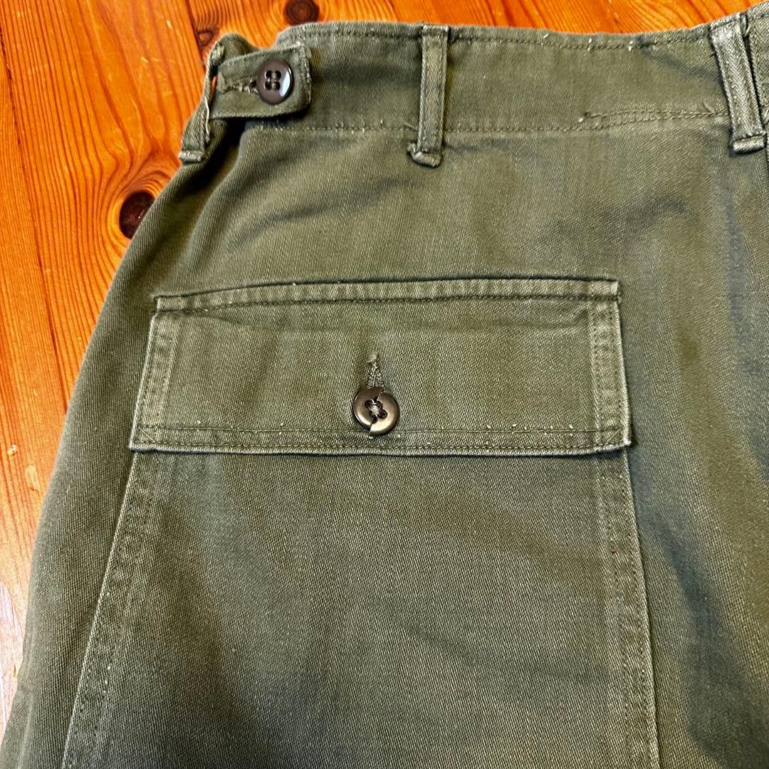 60s初期実物OG107ベイカーパンツサイドアジャスター付Xラージ表記平ボタン1