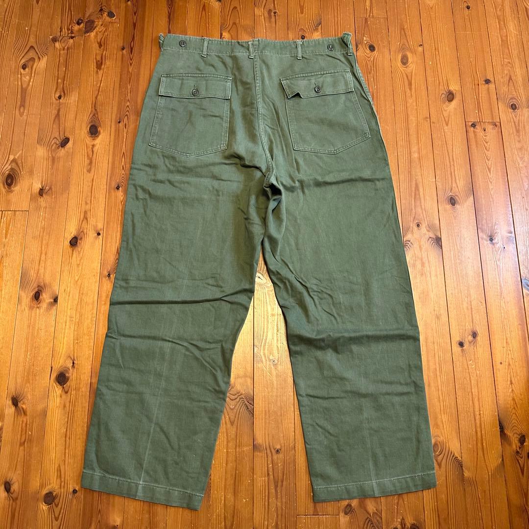 60s初期実物OG107ベイカーパンツサイドアジャスター付Xラージ表記平ボタン1