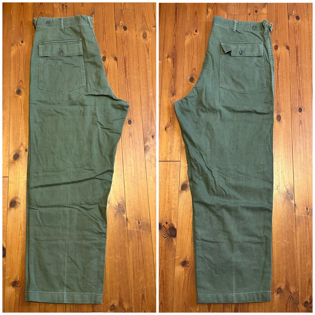 60s初期実物OG107ベイカーパンツサイドアジャスター付Xラージ表記平ボタン1