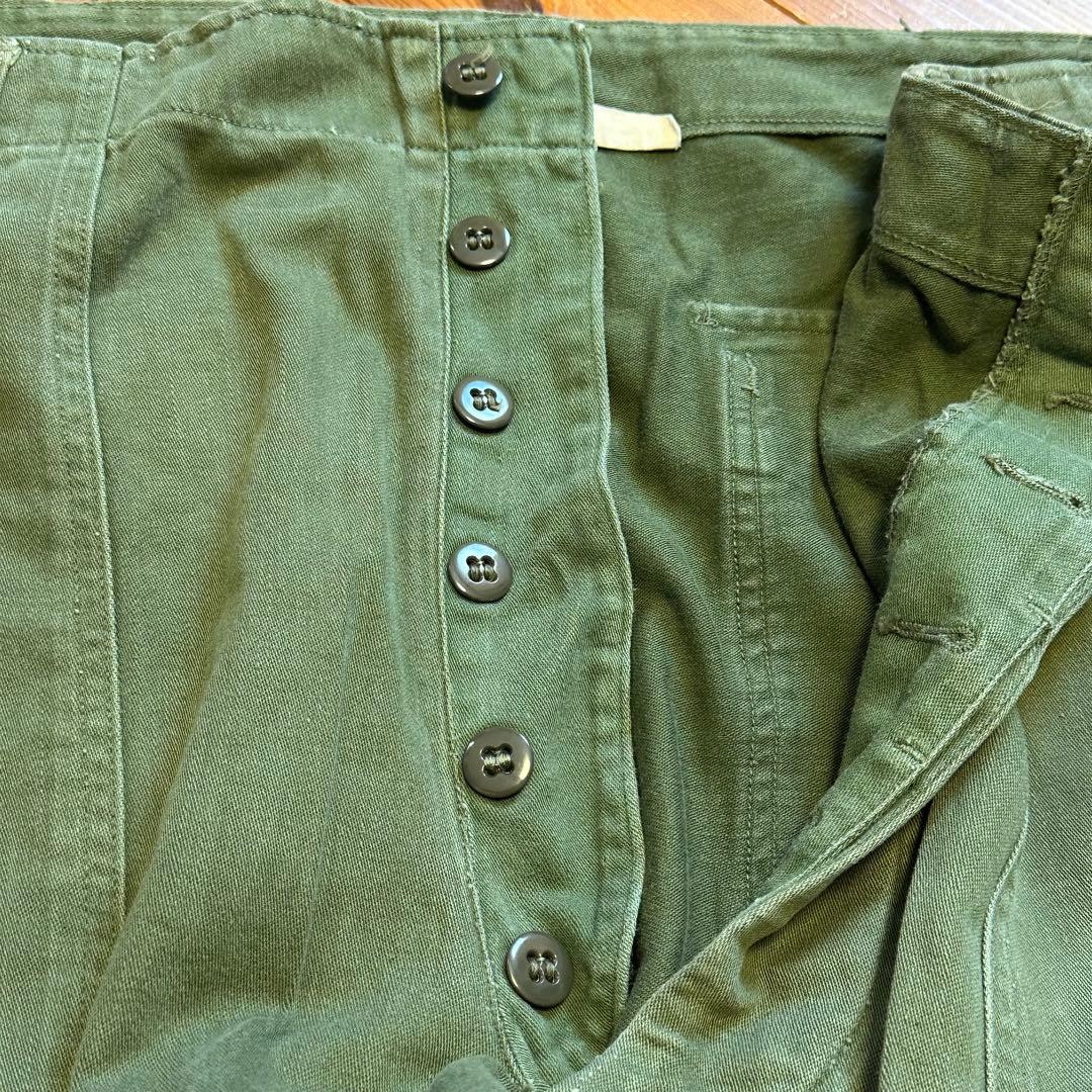 60s初期実物OG107ベイカーパンツサイドアジャスター付Xラージ表記平ボタン1