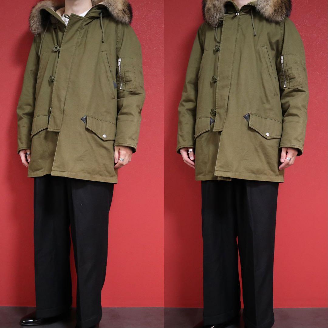 【美品】SAINT LAURENT PARIS 裏地ボア ファー モッズコート