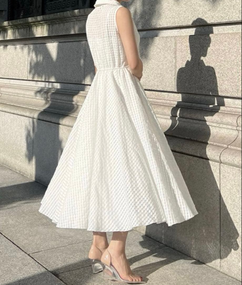 JENNE ジャンヌ シアーチェックシャツワンピース